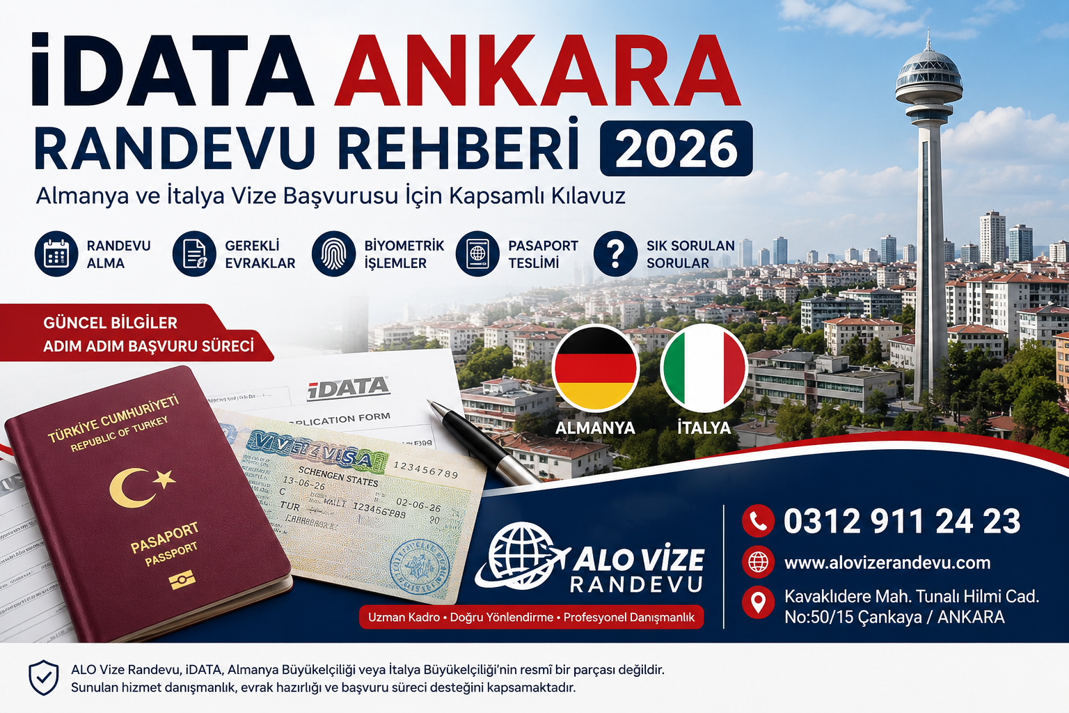 iDATA Ankara Randevu Rehberi 2026: Almanya ve İtalya Vize Başvurusu İçin Güncel Bilgiler