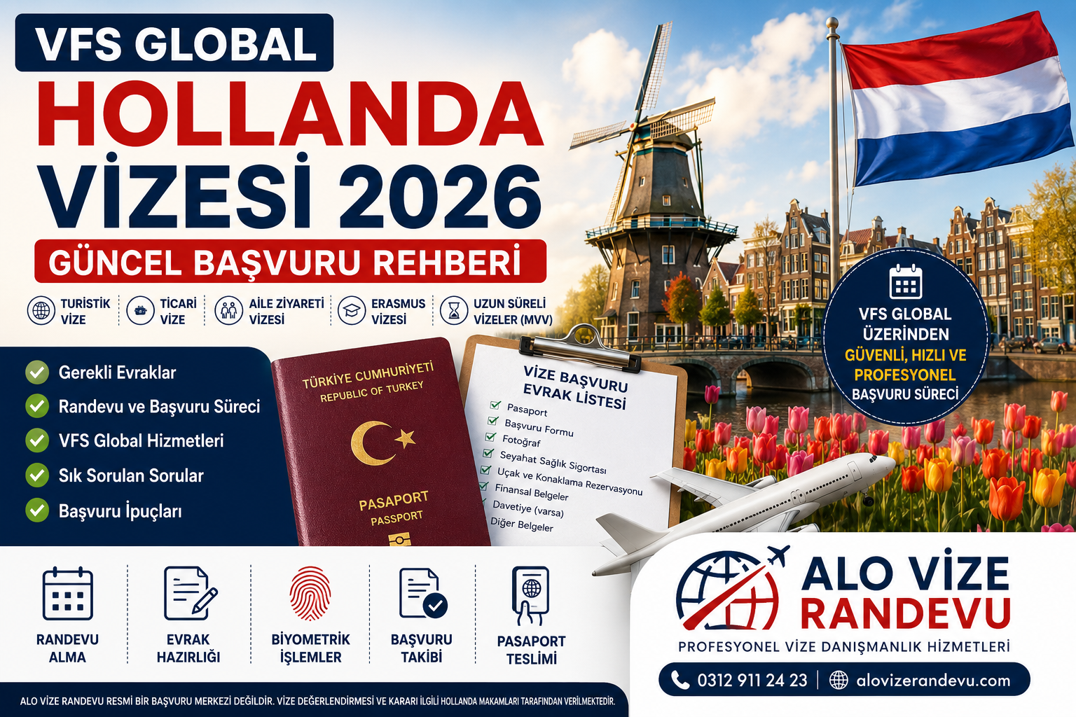 VFS Global Hollanda Vizesi 2026 Rehberi: Başvuru Süreci, Gerekli Evraklar ve Bilinmesi Gerekenler