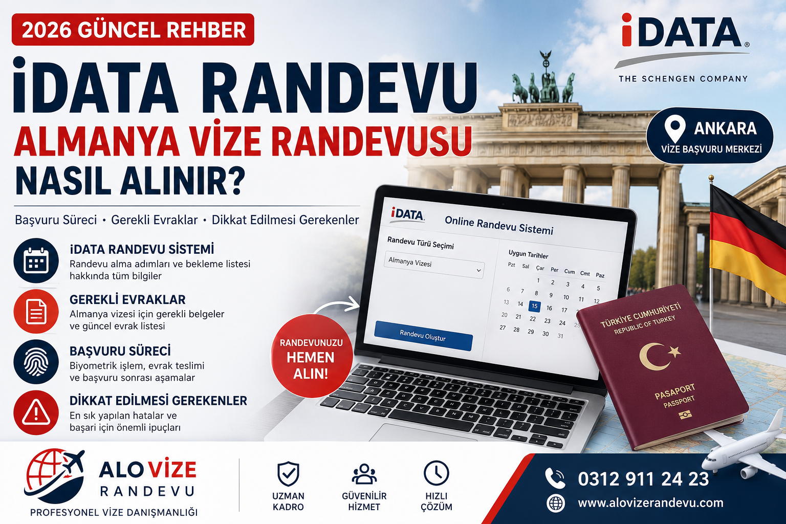 iDATA Randevu 2026 Rehberi: Almanya Vize Randevusu Nasıl Alınır? Güncel Başvuru Süreci ve Bilmeniz Gerekenler