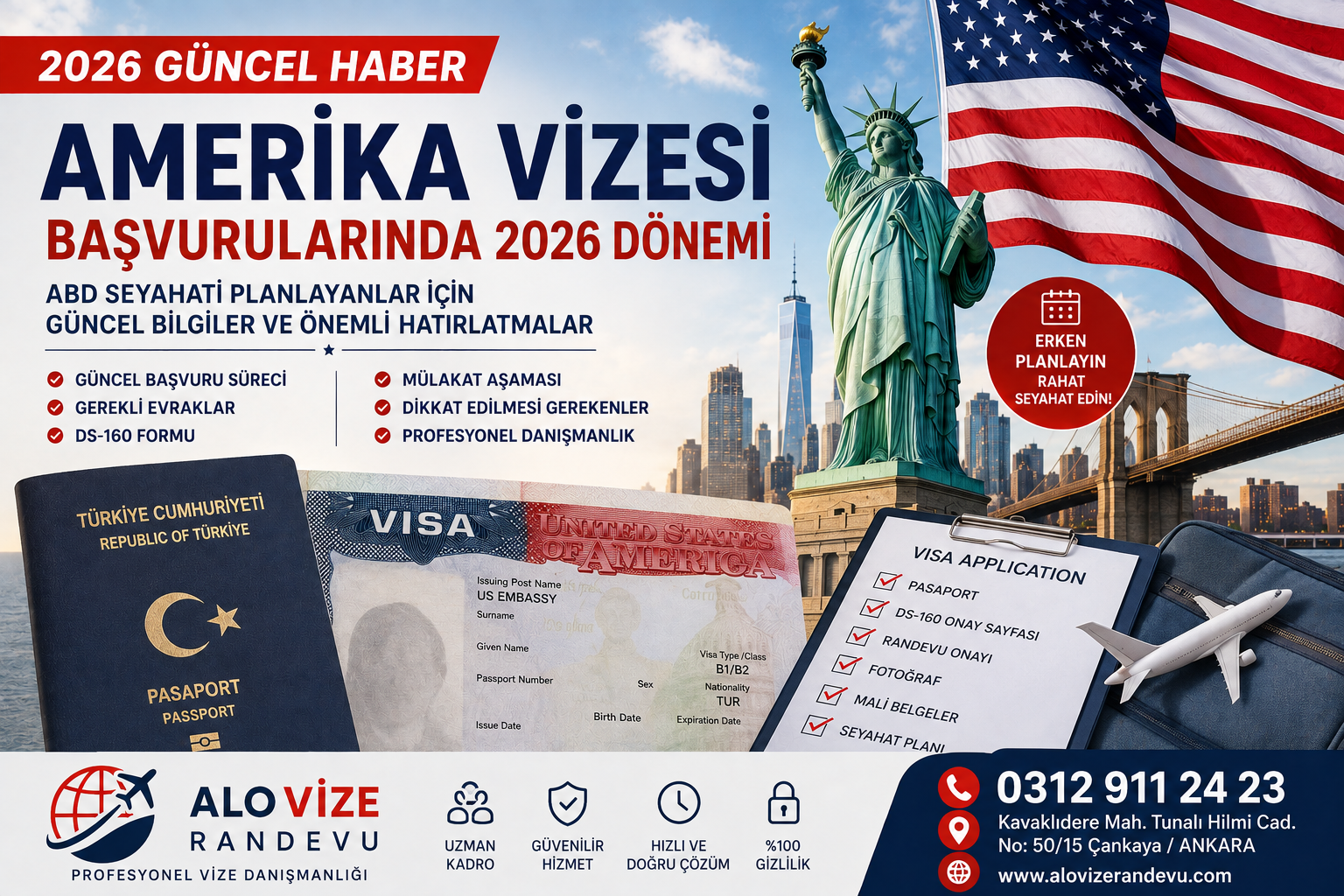 Amerika Vizesi Başvurularında 2026 Dönemi: ABD Seyahati Planlayanlar İçin Güncel Bilgiler ve Önemli Hatırlatmalar